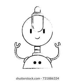 electronic robot character icon
