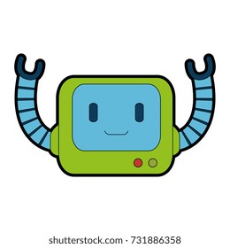 electronic robot character icon