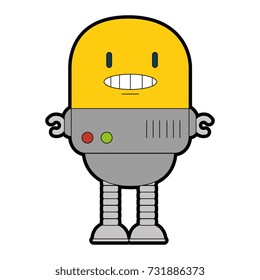 electronic robot character icon