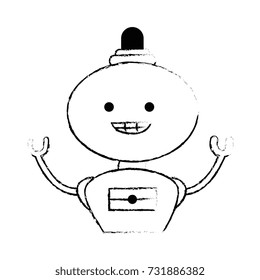 electronic robot character icon
