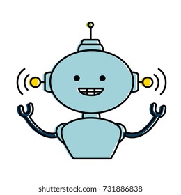 electronic robot character icon