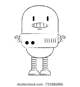 electronic robot character icon