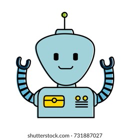 electronic robot character icon