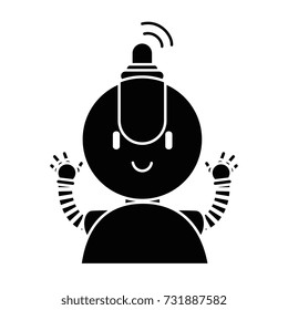 electronic robot character icon