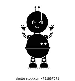 electronic robot character icon