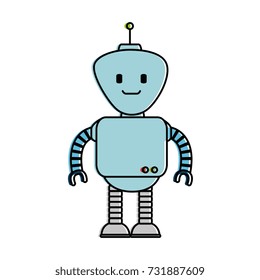 electronic robot character icon