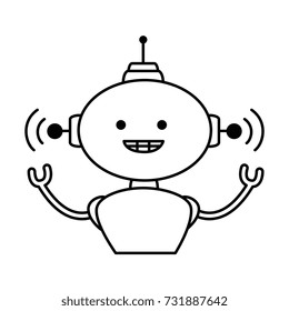 electronic robot character icon