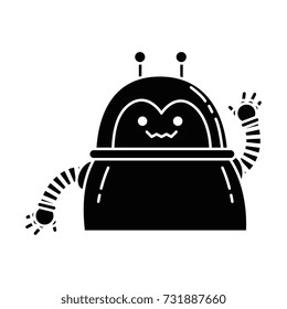 electronic robot character icon