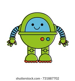 electronic robot character icon