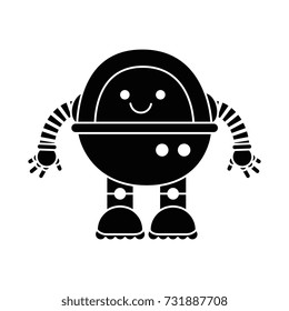 electronic robot character icon