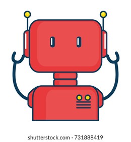 electronic robot character icon