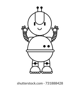 electronic robot character icon