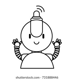 electronic robot character icon