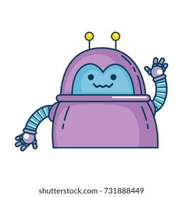electronic robot character icon