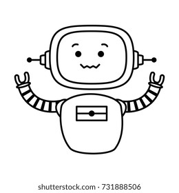 electronic robot character icon