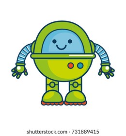 electronic robot character icon