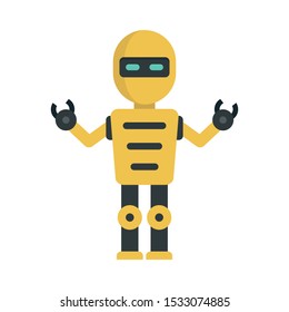 Electronic robot icon. Flat illustration of electronic robot vector icon for web design