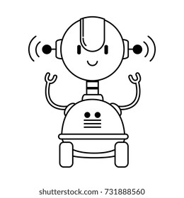 electronic robot with wheels