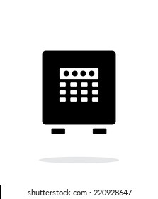 Electronic safe icon on white background. Vector illustration.