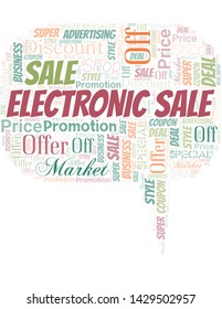 Electronic Sale Word Cloud. Wordcloud Made With Text.