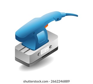 Electronic sanding machine tool concept illustration