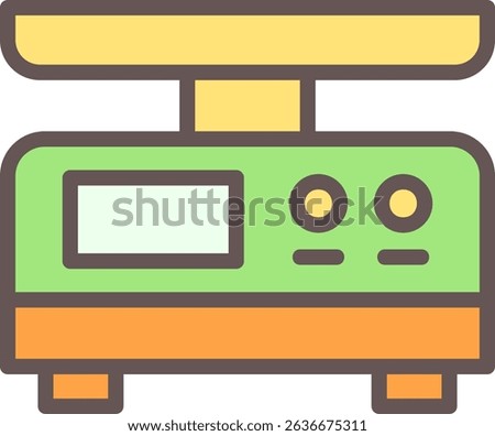 Electronic Scale Filled Style Icon Design