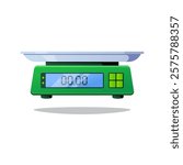 Electronic scale for kitchen vector isolated on white background.
