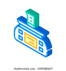 electronic scale for vaccine isometric icon vector. electronic scale for vaccine sign. isolated symbol illustration