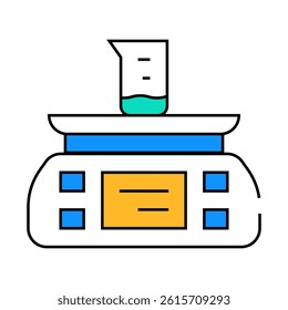 electronic scale for vaccine line icon vector. electronic scale for vaccine sign. isolated symbol illustration