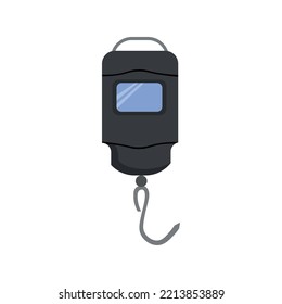 Electronic scales with a hook, illustration, vector