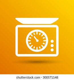 electronic scales icon isolated square floor bathroom.