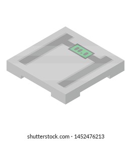 Electronic scales icon. Isometric of electronic scales vector icon for web design isolated on white background