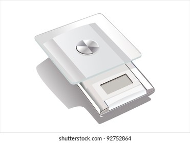 Electronic scales isolated on a white background