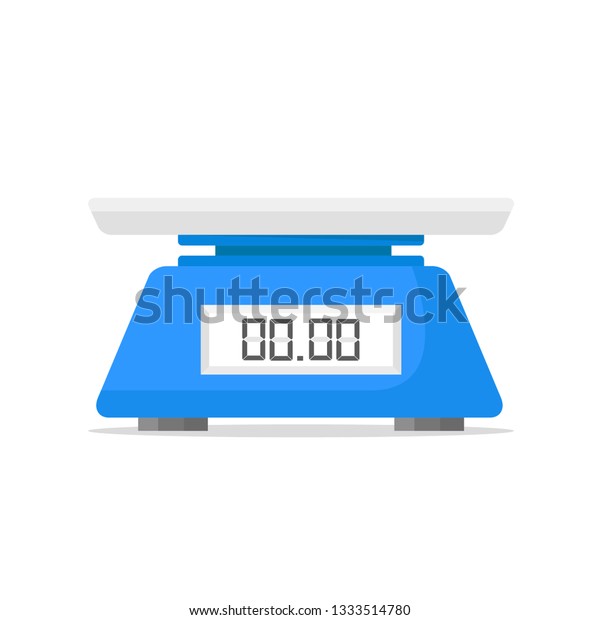electronic scales for products kitchen scales\
isolated on a white\
background