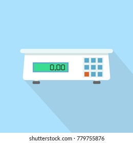 Electronic scales for products. Vector illustration.