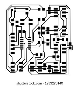 Electronic schema template. Isolated on white background.