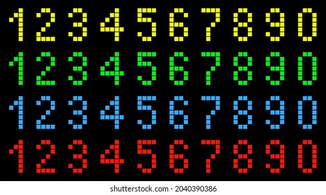 Electronic scoreboard with a set of figures.