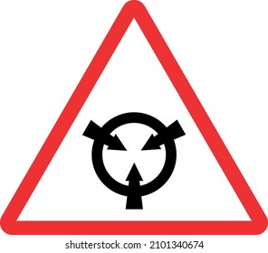 Electronic sensitive warning sign. Red triangle background. Safety signs and symbols.