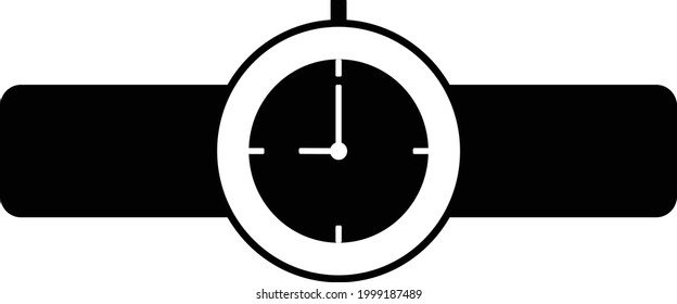 Electronic series vector, vector of a black watch. Great for icons, signs or symbols