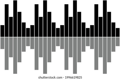 Electronic series vector, vector of sound effects. Great for icons, signs or symbols