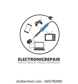 electronic service and repair icon vector illustration design template