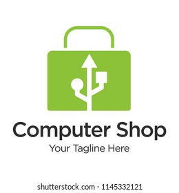 Electronic shop logo design