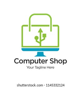 Electronic shop logo design