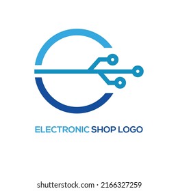 el logo de la tienda electrónica es un logotipo sencillo y creativo