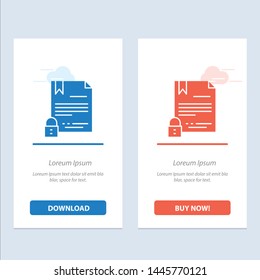 Electronic Signature, Contract, Digital, Document, Internet  Blue and Red Download and Buy Now web Widget Card Template
