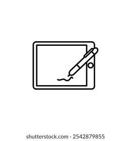 Electronic signature icon. filled and line stroke icons