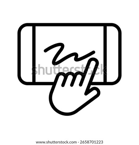 Electronic Signature icon line vector illustration