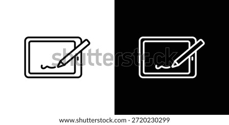 Electronic signature icon logo element. Vector illustration. EPS10