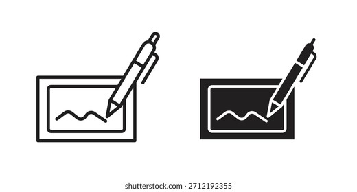 Electronic signature icon pack. Flat Vector Icon Design Element.