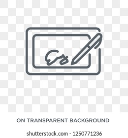 Electronic Signature Icon. Trendy Flat Vector Electronic Signature Icon On Transparent Background From Electronic Devices Collection. High Quality Filled Electronic Signature Symbol Use For Web And